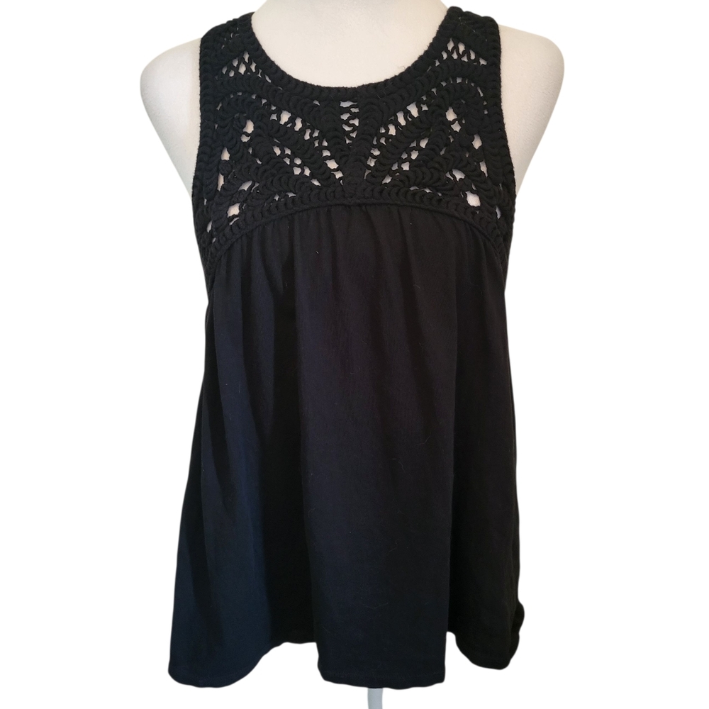 Ann Taylor Loft Sleeveless Top Balck Sz M